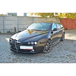 Накладка сплиттер на передний бампер вариант 2 на Alfa Romeo 159